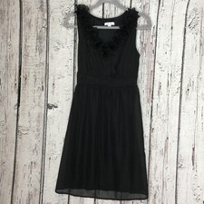 Liz Lange Maternity For Target Dress Size Small Black Ruffled Neckline LBD Nice!