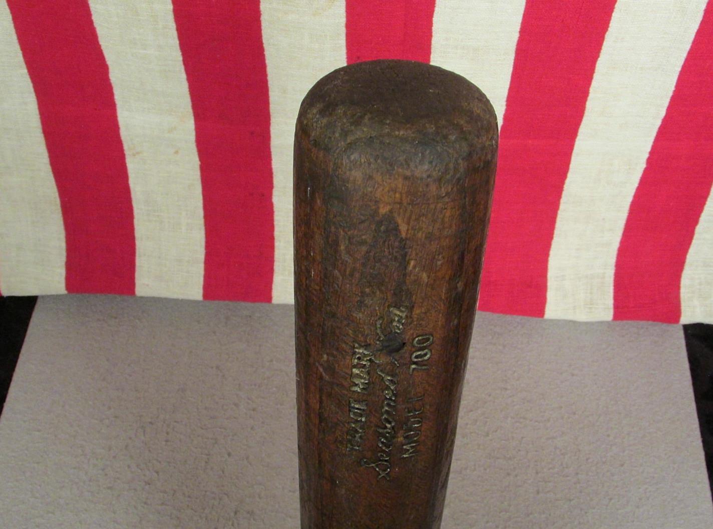 Vintage RG Hower 'ISlugUm' Wood Baseball Bat 34" Lewistown,PA Antique