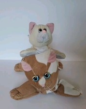 Vintage 1985 Tonka Pound Puppy Brown/White CALLICO Cat 13"  9" Kitty Lot