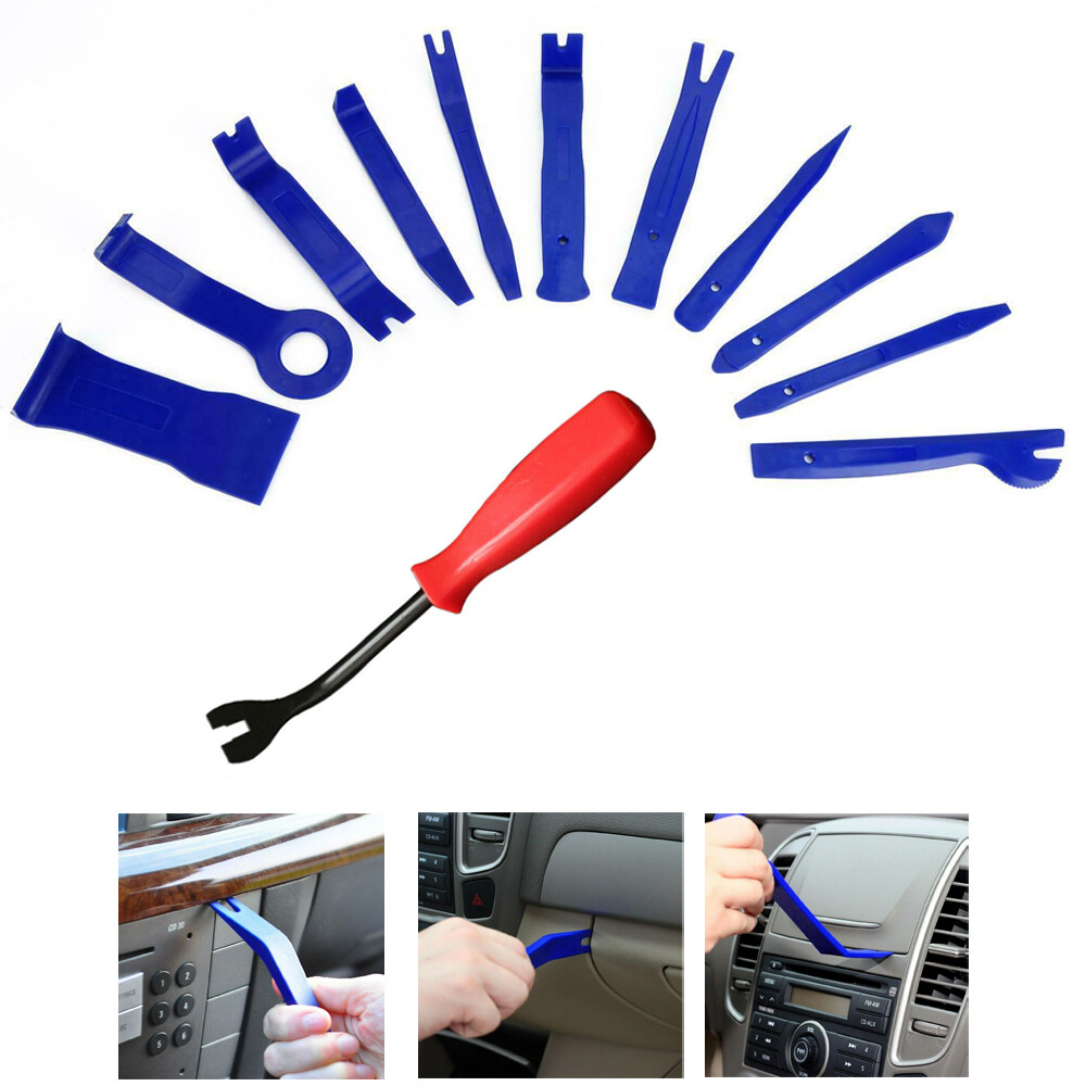 12PC CAR TRIM DOOR PANEL PLASTIC DASH REMOVAL MOLDING SET INTERIOR PRY