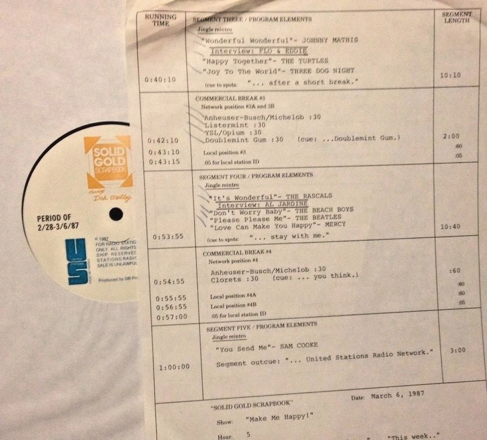 RADIO SHOW: 3/6/87 HAPPY! FLO/EDDIE, AL JARDINE,BS&T, DC5, CHICAGO,MERCY,TURTLES - Image 2 of 2