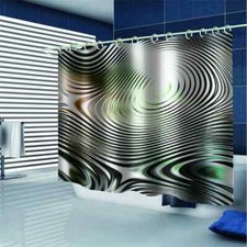 Water Ripples 3D Shower Curtain Waterproof Fabric Bathroom Decoration