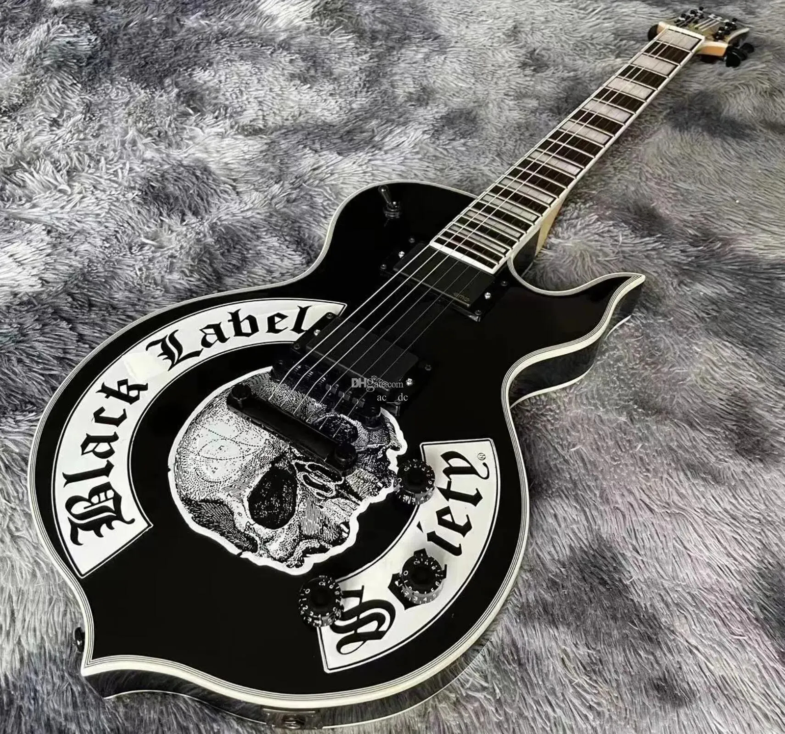 Zakk Wylde Odin Live Stage Played Guitar Signed Black Label Skul