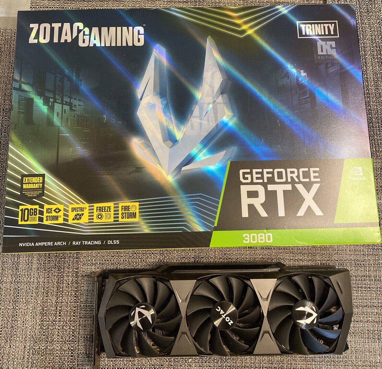 ZOTAC GAMING GeForce RTX 3080 Trinity OC LHR 10GB GDDR6X GPU with