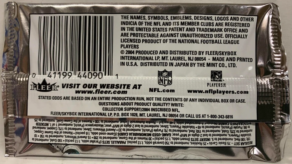 2004 FLEER INSCRIBED NFL FOOTBALL PACK ELI MANNING RC AUTO NEW SEALED - Image 2 of 3