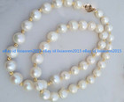 New Genuine Natural Freshwater Cultured 10-11mm White Pearl Necklace 18 inch