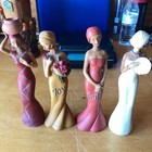 LOT (4) Women of Color Resin Figurines — photo 1