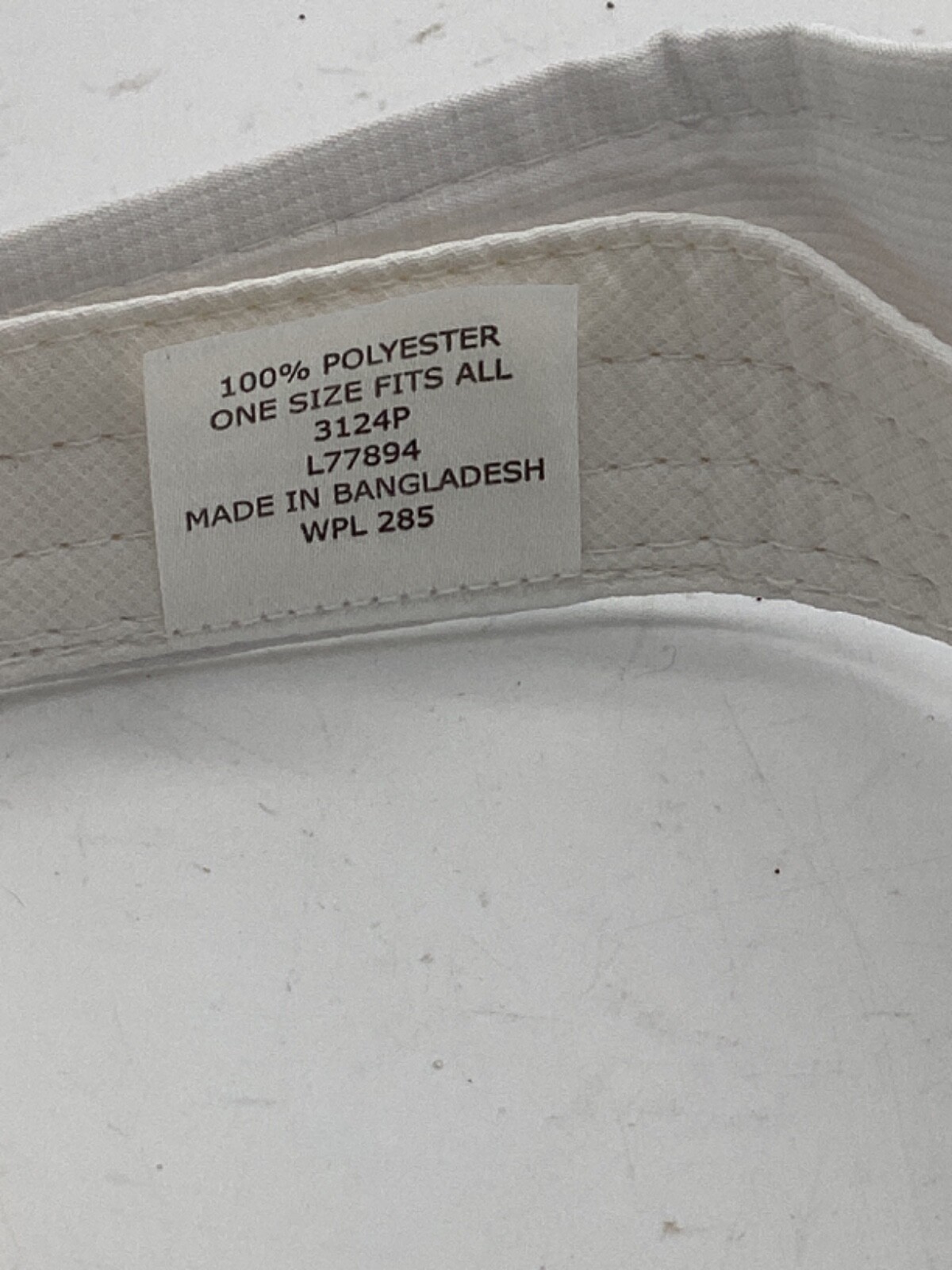 Pickleball White Adjustable Polyester Visor H3 - image 5