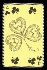 Transformation playing card Christian Lacroix 4 of Clubs Q70c