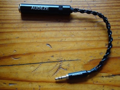 Audeze Kophörer Adapter 3,5mm TRS male auf 6,3mm TRS female, kaum benutzt
