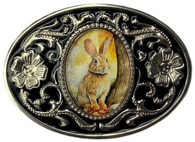 Gürtelschnalle Kaninchen Hase Haustier Tier Wildtiere in Geschenkbox