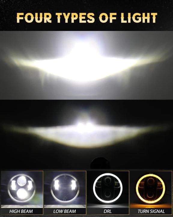 Светодиодный прожектор для фары 5-3/4 дюйма 5,75 дюйма для Harley Davidson Iron 883 1200 XL883N - Изображение 2 из 4