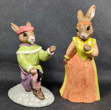 Royal Doulton "ROMEO AND JULIET BUNNYKINS" Figures ~ Hand Made & Hand Decorated