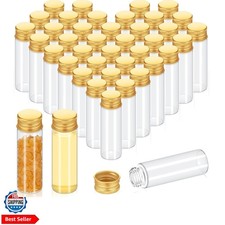 200 Pcs Small Clear Vials Spice Mini Jars with Lids Mini Glass Bottles with S...