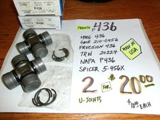 2 (TWO) PRONTO 436 U-JOINTS MADE IN USA = $20.00=$10.00 EA=FREE SHIP~(MOOG 436)