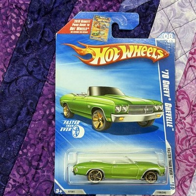 Hot Wheels Faster Than Ever '70 Chevy Chevelle 1:64 Green Diecast Car 2008