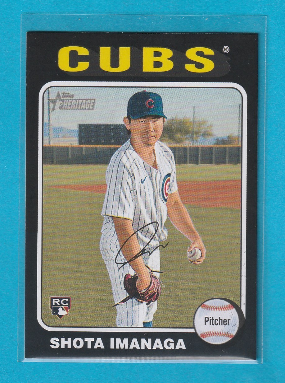 Shota Imanaga 2024 Topps Heritage #564 Black Border Chicago Cubs Rookie