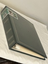 Vtg Holson Magnetic Photo Safe Album 12"x10.5" 3-Ring 34 Pages/Sheets 272 Photos