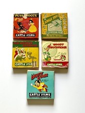 Vintage Castle Films 8mm Reels Lot Of 5 Woody Woodpecker Mighty Mouse