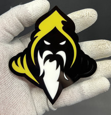 2pcwarlock Emblem Badges Yellow On Black Aggressive Made Custom Racing