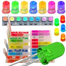 EEEEE (10 Types) 180 pcs Long Lead 5mm LED kit and diode Lights Emitting... 