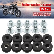 10pcs Rubber Grommets Bolt for Honda for Yamaha Suzuki Fairings