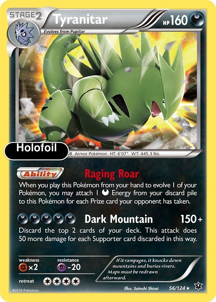 Pokemon - Tyranitar - Holofoil [FCO - 56/124 Near Mint]