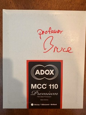 Adox MCC 110 Premium 8x10 Glossy Fiber Base Photo Paper Open Box Approx 5 Sheets