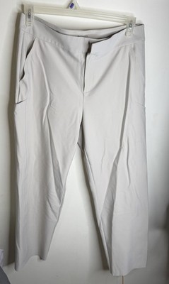 Athleta Stellar Straight Crop Pants Women s 14 neutral light beige