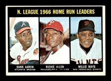 1967 Topps #244 Aaron/Mays/Allen NL Home Run Leaders EX X3603610