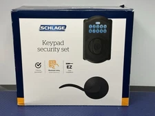 Schlage Camelot Keypad Door Lock w/Door Handle Aged Bronze FBE365 V CAM 716 ACC