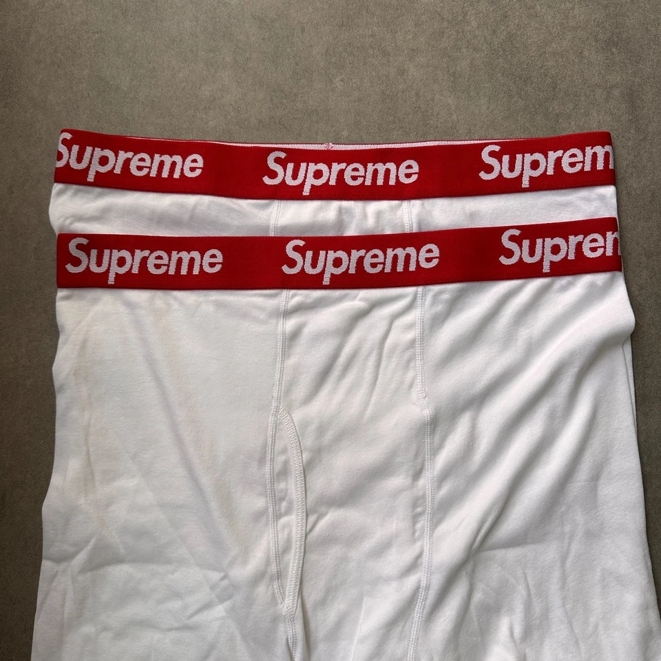 Boxer Supreme homme blanc lot de 2 boxers caleçons streetwear S-XL neuf - Photo 4/4
