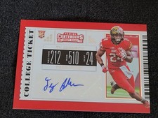 2019 Panini Contenders Draft Picks College Ticket Ty Johnson #161 Rookie Auto RC
