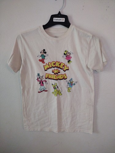 Disney Mickey And Friends Beige Tan Shirt Size Small Fast Shipping 