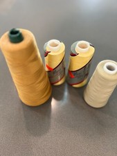Lot of 4 Overlock Serger Sewing Quilting Thread Yellow Beige some NWT