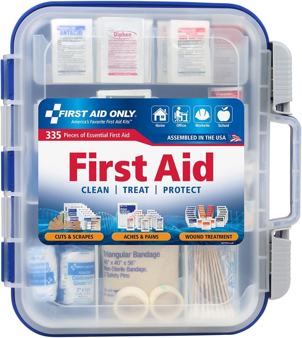 First Aid Only 91247 OSHA-Compliant First Aid Kit, All-Purpose 100-Person Emerge