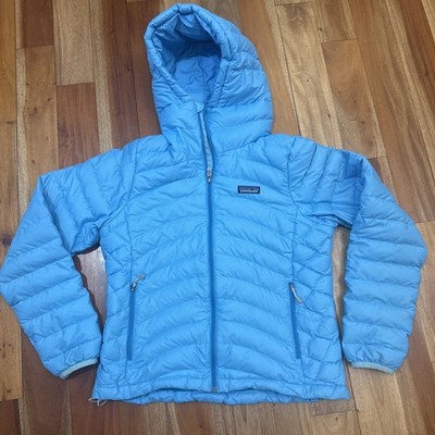 Patagonia Women's S 84710 Goose Down Sweater Jacket Full-Zip Hoody Vessel Blue