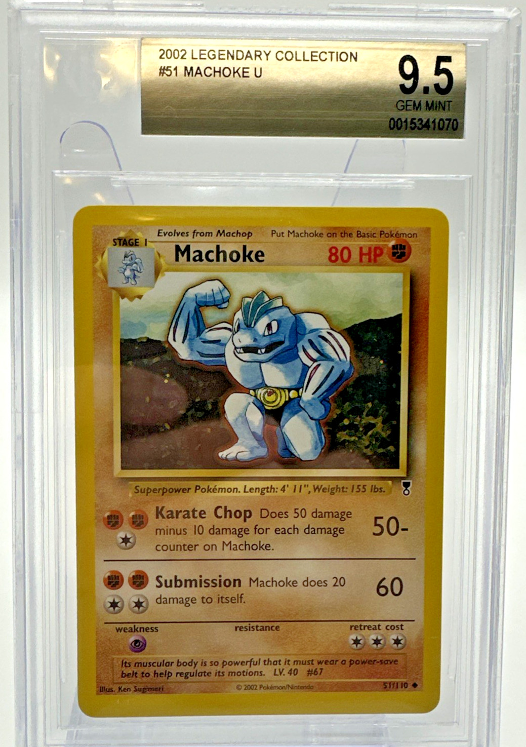 Machoke U (51/110) [Legendary Collection] Beckett 9.5 Gem Mint