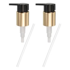 2 Pcs Soap Dispenser Pump Heads for Standard 24/410 Neck Size, Gold Black