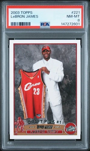 2003 Topps Lebron James #221 PSA 8 NM-MT Los Angeles Lakers & NBA G.O.A.T. HOF