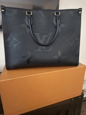 Louis Vuitton OnTheGo Tote MM Black Leather