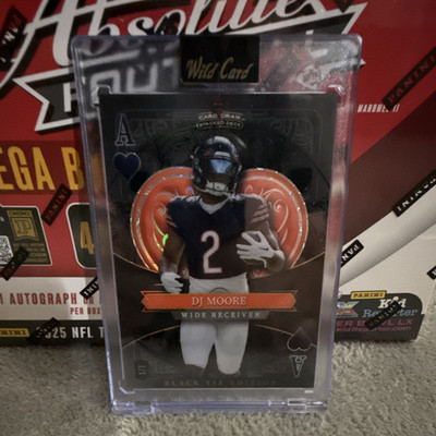 Wild Card Stacked Deck Black Tie Edition D.J. Moore Chicago Bears #SP5-DJM 1/1