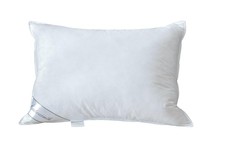 White Goose Down Feather Pillow 20x26 inch Medium Firm Soft Cotton Cover