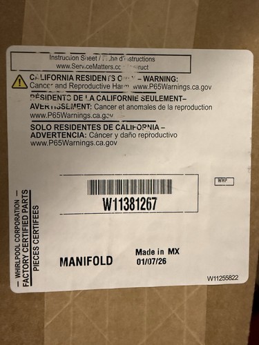 Valve Manifold Assembly (Left Front & Left Rear) W11381267