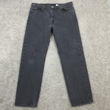 Vintage Levis Jeans Mens 38x30 Black 505 Regular Straight Orange Tab Denim Pants