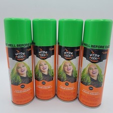 Hyde  EEK Boutique Spray-On Temporary Hair Color Green Set of 4, New 
