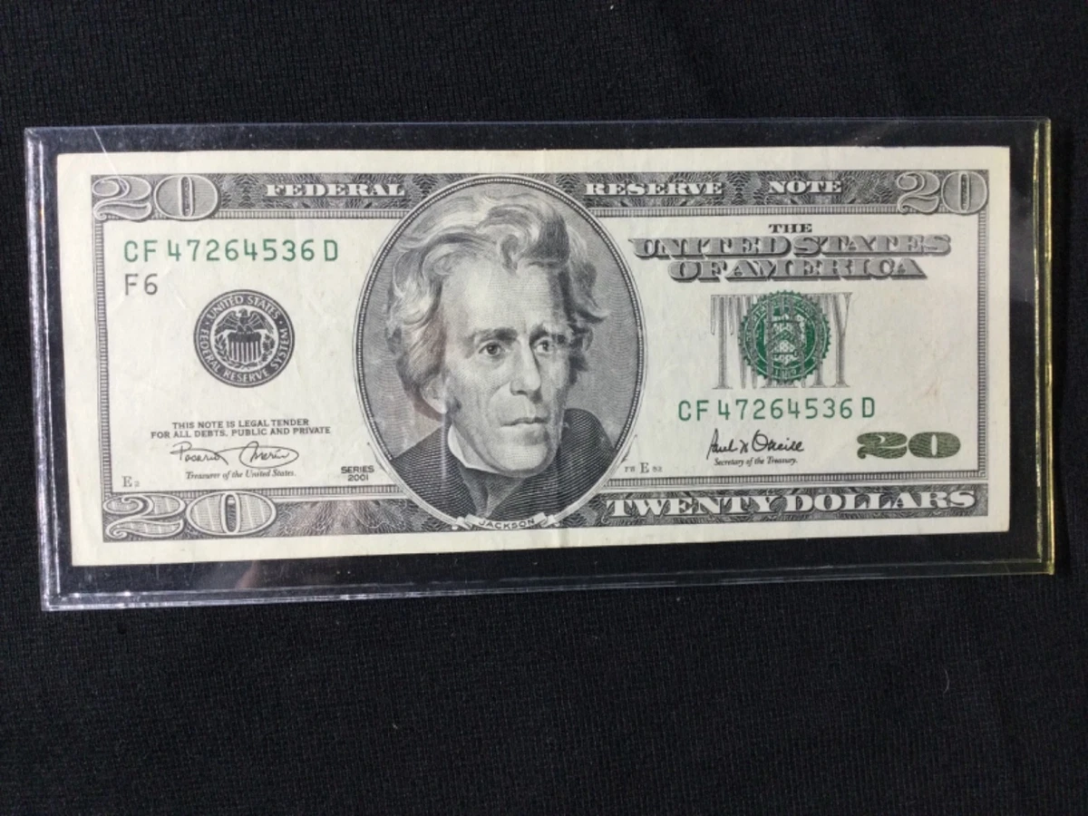 Uncirculated $20 2001 US Federal Reserve Small Notes for sale | eBay