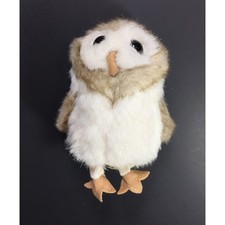 Mini Barn Owl Finger Puppet - Tan and Off White by Folkmanis - 4" Tall - vn