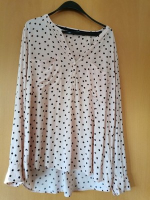 wie Neu Tom Tailor Bluse Shirt gepunktet Muster Knöpfe Rosa Rose Polka dot