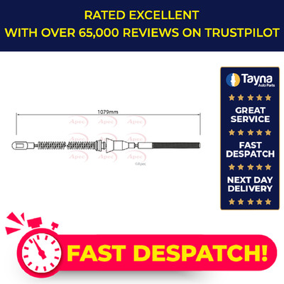 Handbrake Cable fits VAUXHALL CORSA B 1.2 Rear Right 93 to 00 Hand Brake Parking